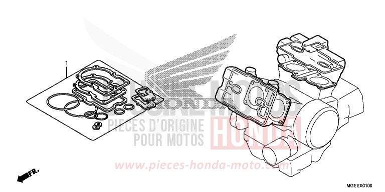 TROUSSE DE JOINT A de VFR1200F Méca CANDY PROMINENCE RED (R342) de 2015